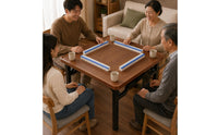 Mahjong Table Multi-Use Rectangular Game Table Rounded Corners Home Furniture