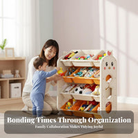 Multifunctional Storage bunnyThemed Toy Bin Organizer Large Capacity Multi-Compartment storage unit Rounded Corners children's Furniture Easy to Clean for Toddlers, Parents, Playroom, Nursery, Daycare Center, study corner