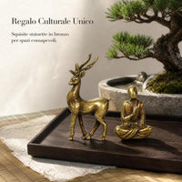 Miniature Deer Figurine and Landscape Ornament for Micro-Landscape Decor