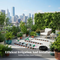 Automatic Drip Irrigation Kit Adjustable Nozzles Drip Irrigation Kit Water Saving Automatic Garden Watering System for Rooftop, Stream Er Bed