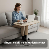 Multi-Functional Adjustable C-Table Space-Saving Household Furniture Waterproof Surface Vintage Inspired for Apartment Dwellers, Telecommuting Workers, Sofa Side, Living Room, Small Areas, Home Office