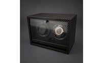 Watch Winding Box Electric Two-Watch Winder Adjustable for Bedside Table, Nightstand