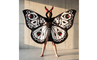 Hooded Cape with Panels Role Play Butterfly Cape Panels Printed Apparel for Adults