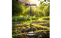 Metal Tines Manual Lawn Aerator T-Shaped Handle Coiled Lawn Aerator
