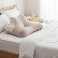 Slow Rebound Face down Napping Pillow Removable Washable Cover Memory Foam Prone Sleeping Pillow Pressure Relief Cervical Support Lounge Cushion Breathable Material for Office Workers, Students, Bed Lounging, Travel