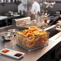 Wire Mesh Fryer Basket Thickened Kitchen Utensil Food Service Equipment for Restaurant Cooks