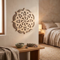 Mandala Wall Decor Boho Mandala Wall Art Zen Layered for Mindfulness Room, Bedroom