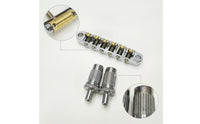 Guitar Roller Saddle Bridge Individual Intonation Adjustment Roller Bridge with Posts Tuning Stability Hardware for Guitarists, Luthier