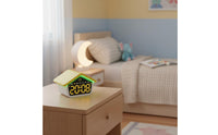 Multifunction House Shaped Alarm Timepiece Night Light Home Decor Cute Design for Office