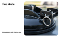 2 Pieces No-Drill Installation Lever-Action Suction Cup Hook Heavy-Duty Temporary Mount Weather-Resistant Fastening Hardware Multipurpose for Outdoor Enthusiasts, Campers, Car Owners, Camping, Road Trips, Boating