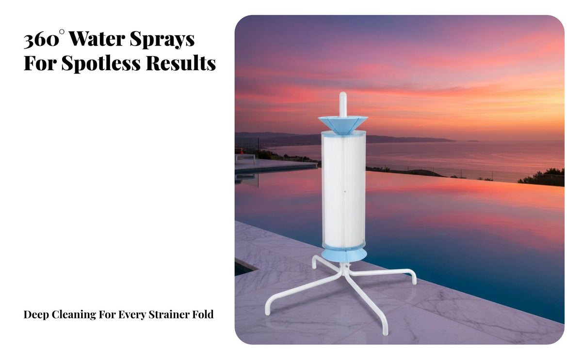 Hands Strainer Cleaner Rack No Bending or Scrubbing Pool Strainer Cleaning Stand Poolside, Backyard