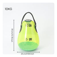 Screw-Top Water-Filled Kettlebell Loop Handle Water Kettlebell Translucent Fillable Workout Weight Rounded Body
