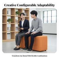 configurable Ottoman Modern design Upholstered Cube Seat Combination Lounge Seating for Interior Designers, Families, Reception Area, Library, Bedroom