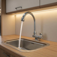 Single-Cold Faucet Chrome Finish Water Spout Compact Plumbing Fixture