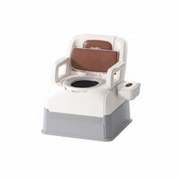 Bedside Potty Chair With Armrests Portable Toilet Sturdy and Stable Easy to Clean for Seniors, Indoor, Bathroom