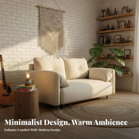 Modern Minimalist Design Straight Two-Seater Sofa Light Luxury aesthetic Living Room Seating Small Space welcoming Loveseat abrasion-resistantResistant for Apartment Dwellers, Young Adults, Studio, Bedroom, Lounge Area, Office