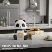 Light Luxury Design Panda Wine Bottle Holder Great Housewarming Gift Panda Wine Glass Rack Decorative and Functional House Decoration Vivid Shape for Homeowners, Living Room, Bookshelf