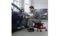Creeper Seat with Tool Tray Padded Rolling Stool Heavy Duty Garage Stool with Tool Tray for Hobbyists