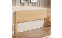 Hardwood Wood Headboard Moisture-Resistant Hardwood Wood Frame Headboard Freestanding Bed Backboard Natural Materials Bedroom