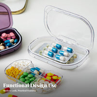 8-Compartment Box everyday pharmaceuticals Management medication Organizer Portable