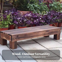 Weather-Resistant Slatted Wood Riser Bench long-lasting and Sturdy Plant Stand adaptable Garden Furniture Elevated Design for Gardeners, householders, Gift Givers, Balcony, Indoors, Living Room, Bedroom