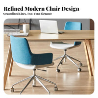 Adjustable Height pivot Computer Chair Modern Minimalist aesthetic Desk Seat Rolling Casters Office Furniture Ergonomic Design for Remote Workers, Students, Adults, Study Room, Workspace, Bedroom