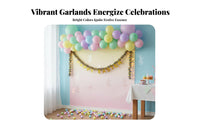 Easter Tinsel Boa Festive Colorful Tinsel Garland Multicolor Party Streamer for Event Organizers, Families, Parties, Layout, Home Decoration