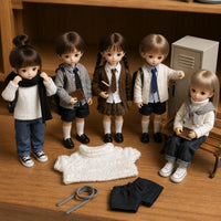 NEO Korean High School Uniform Style Outfit for 10cm Cotton Dolls
