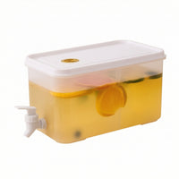 Rectangular Beverage Dispenser with Tap Compact Beverage Dispenser with Spigot BPAclear of Phthalate-Free Jug Clear for Family Gatherings