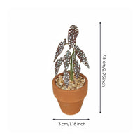 1:12 Scale Plant Ornament Lifelike Foliage 1:12 Scale Plant Realistic Detail Dollhouse Botanical Decor for Collectors, Hobbyists