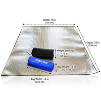 Picnic Blanket and Camping Mat for Family, 3mm Aluminum Film EVA Sleeping Mat, Waterproof Outdoor Mat and Beach Blanket