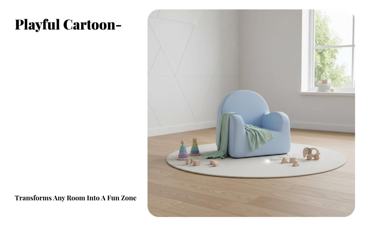 Comfortable Upholstery Upholstered Baby Sofa Sturdy Construction Upholstered child's Seat Long-Lasting Child s' Furniture Easy to Clean for Toddlers, Preschoolers, Reading Corner, Playroom, Living Room, Kindergarten