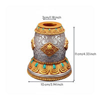 Rotating Display Base Tibetan Design Hand Crank Base Decorative