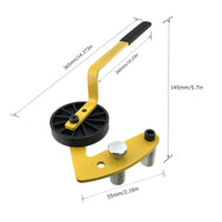 Non-Slip Handle Deck Board Straightening Tool Curved Arm Deck Board Straightener Contact Point Wheel Knurled Posts