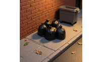 5 Pieces Realistic Model Garbage Bags Detailed Miniature Trash Bag Model for City Scenes