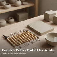 11 Pieces Pottery Carving Tool Set Stainless Steel Tips Clay Sculpting Tool Set Versatile Pottery Carving Kit for Beginners, DIY Projects, Classroom