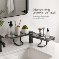 Faucet Bathroom Organizer Shelf Wall-Mounted No-Drill Toilet Washbasin Storage Rack