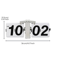 Desktop Flip Clock Large Numbers Flip Clock Powered Home Decor for Living Room, Desk