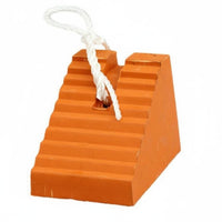 Wheel Chock Ribbed Rubber Wheel Chock Tire Block Rope Loop Safety Block Sloped Top