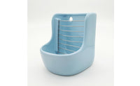 Metal Divider Hay and Feed Dish Glazed Ceramic Hay Rack Two-in-onePurpose Grass Rack with Basin Horizontal Rods
