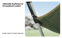 Foldable Rocking Camp Chair Easy Folding Portable Rocking Chair High spine assist Outdoor Furniture sturdyDuty Frame for Tailgaters, Sports Fans, Camping, Fishing, Picnics, spineyard