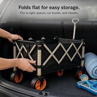 NF833 Outdoor Foldable Portable Camping Cart with Silent Wheels
