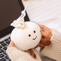 Cute Bun Soft Toy Keychain Soft Dumpling Soft Toy Keychain Lightweight Accessory Long-Lasting for Best Friends