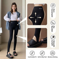 High Waist Gym Leggings for Women with Compression and Foot Design, Nylon Fitness for and Stretching Workouts