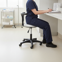 Medical Dental Doctor Assistant Stool with Adjustable Swivel Seat for Hospital Clinic