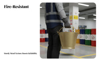 Hazard-Rated-Resistant Fire Bucket Non-Sparking Wall-Mounted Fire Bucket Industrial Grade for Firefighters, Maintenance Worker S Plants, Factories