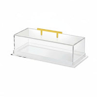 Acrylic Pastry Display Box Transparent Pastry Display Case with Lid Rectangular Cake Cover for Party