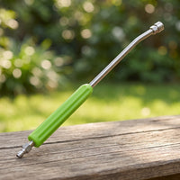 Extended Reach Pressure Washer Extension Wand Stainless Steel Pressure Washer Wand with Curved End Heavy-Duty Angled Extension Lance Non-Slip Grip for Gutter Cleaning, Car Washing
