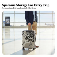 Large Capacity Wheeled Trolley Case Sturdy 4-Wheel Travel Suitcase Combination Lock Hardside Luggage Telescoping Handle for Vacati Single Rs, Young Adults, Vacation, Vacations, Business Trip, Weekend Getaways