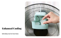 Compact Fan Ice Box Cooler Low Cost Fan Ice Cooler Attachment Simple Design for Office Workers, Homeowners, Bedroom, Living Room